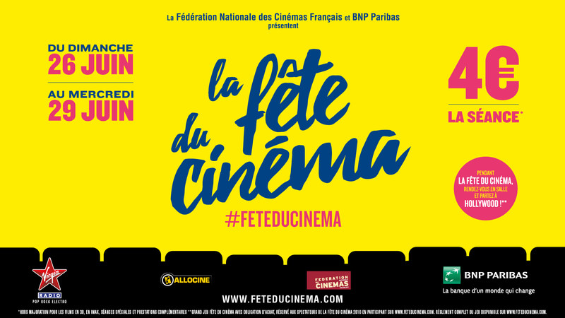 Du 26 au 29 Juin c&rsquo;est la Fête Du Cinéma !
