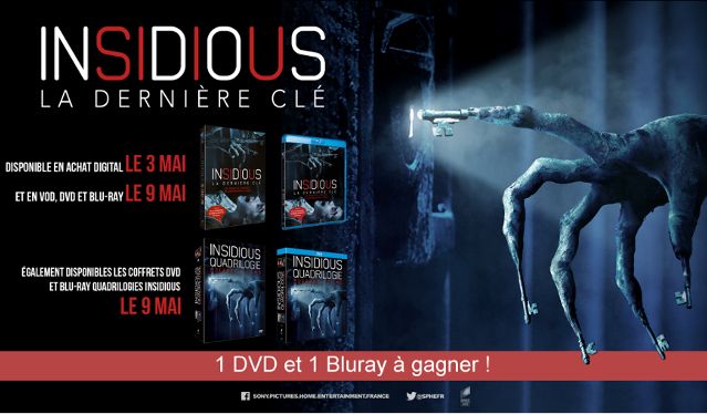 [Concours] Gagnez votre DVD/Bluray d&rsquo;Insidious : La Dernière Clé